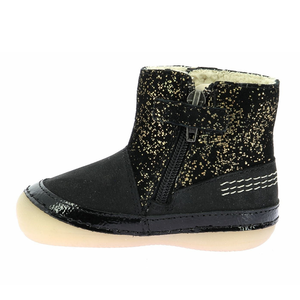 Kickers Sokifaune Bottes Noir Or