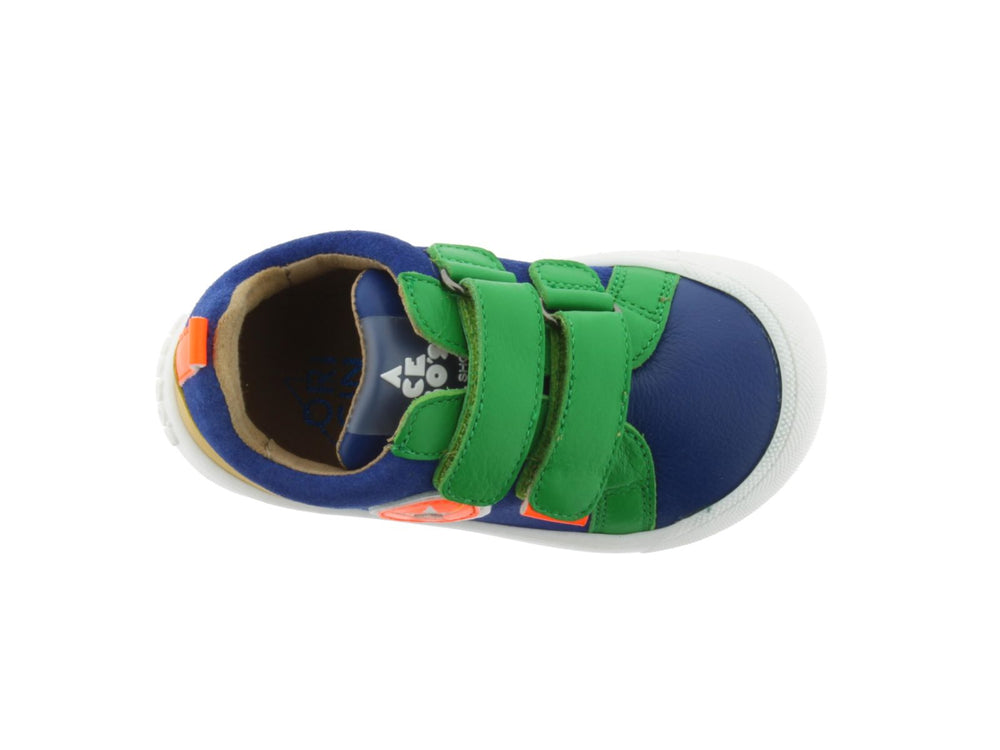 Acebos barefoot Univers con velcros color cobalto