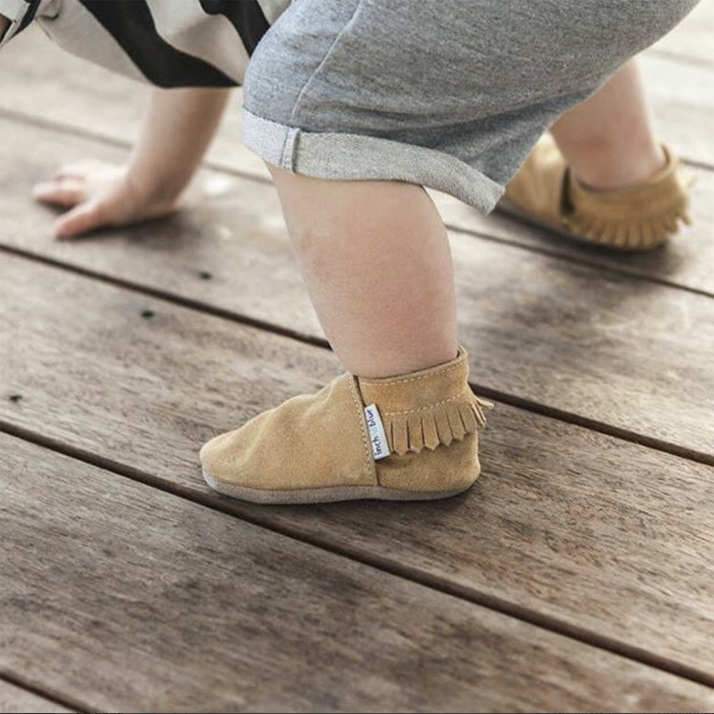 Inchblue Gripz Mocassin Tan Suede