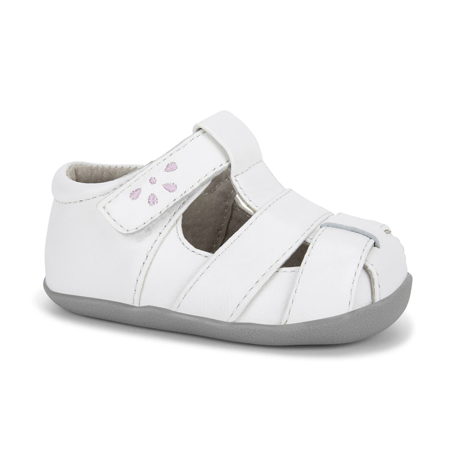 Zapatos de primeros pasos See Kai Run Brook blancos y rosas