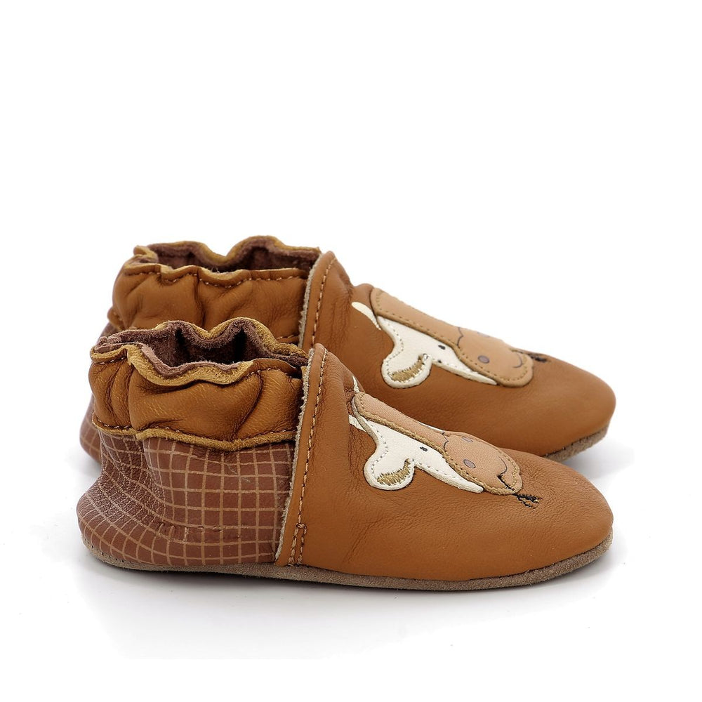 Zapatillas Robeez Divertida Vaca Camel
