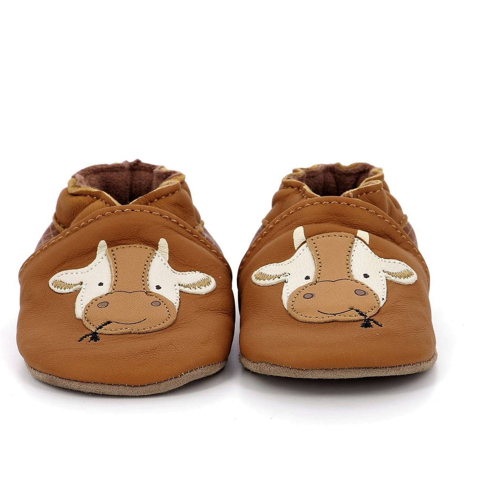 Zapatillas Robeez Divertida Vaca Camel