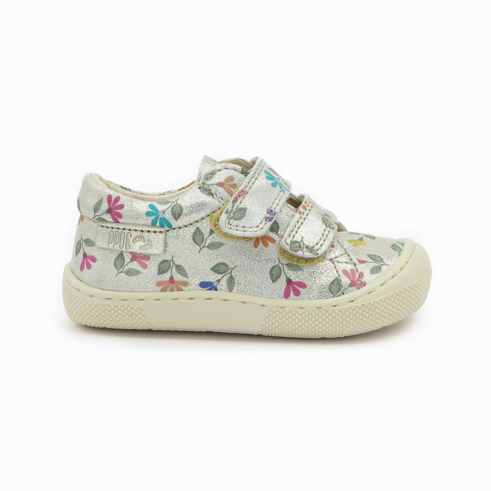 Naturino Barefoot Orec bajo con velcros, Monet ciclámenes platino multicolor