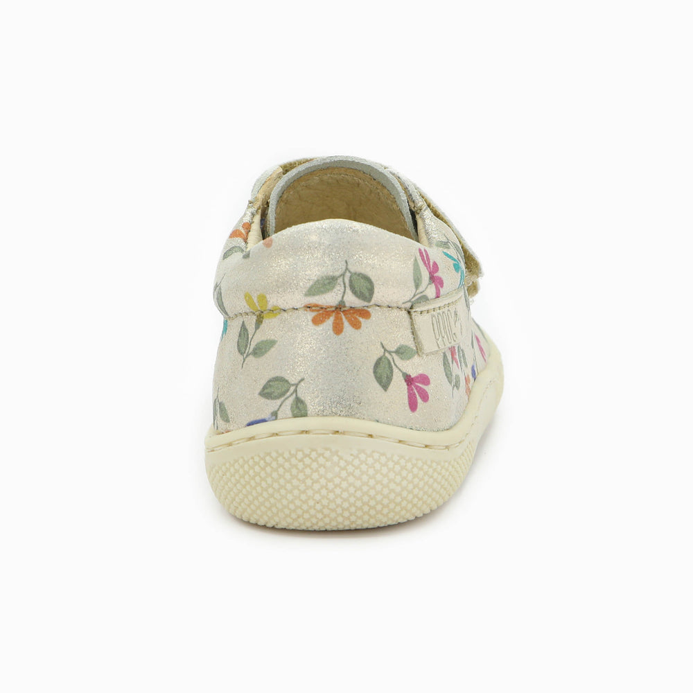 Naturino Barefoot Orec bajo con velcros, Monet ciclámenes platino multicolor