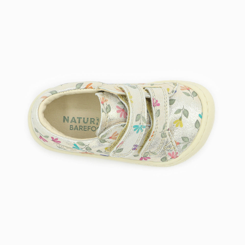 Naturino Barefoot Orec bajo con velcros, Monet ciclámenes platino multicolor