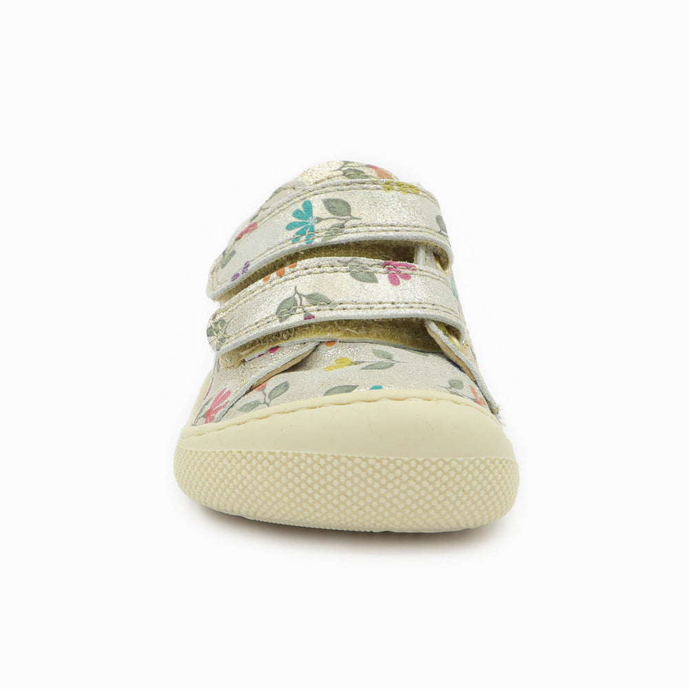 Naturino Barefoot Orec bajo con velcros, Monet ciclámenes platino multicolor