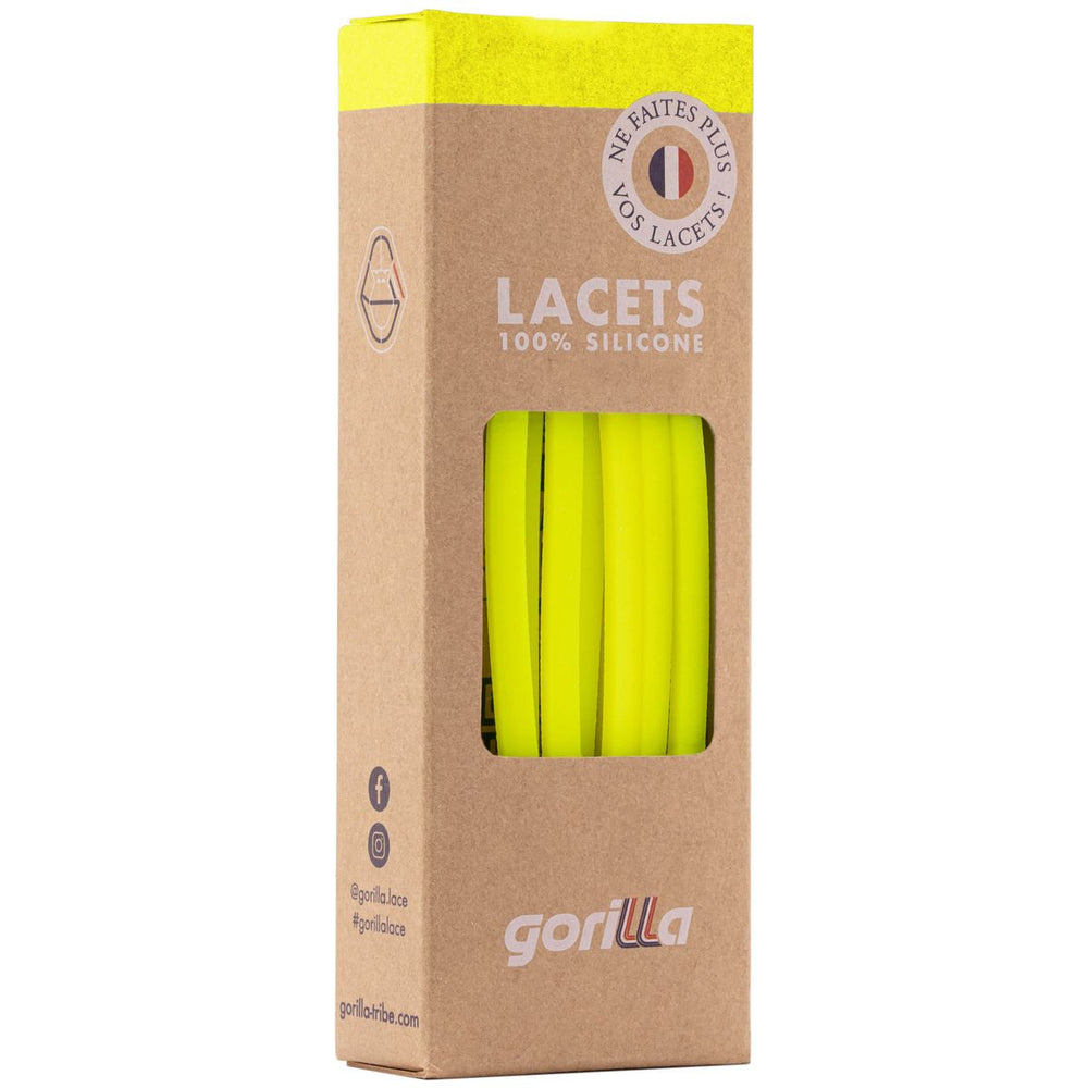 Cordones elásticos finos Gorilla amarillo neón