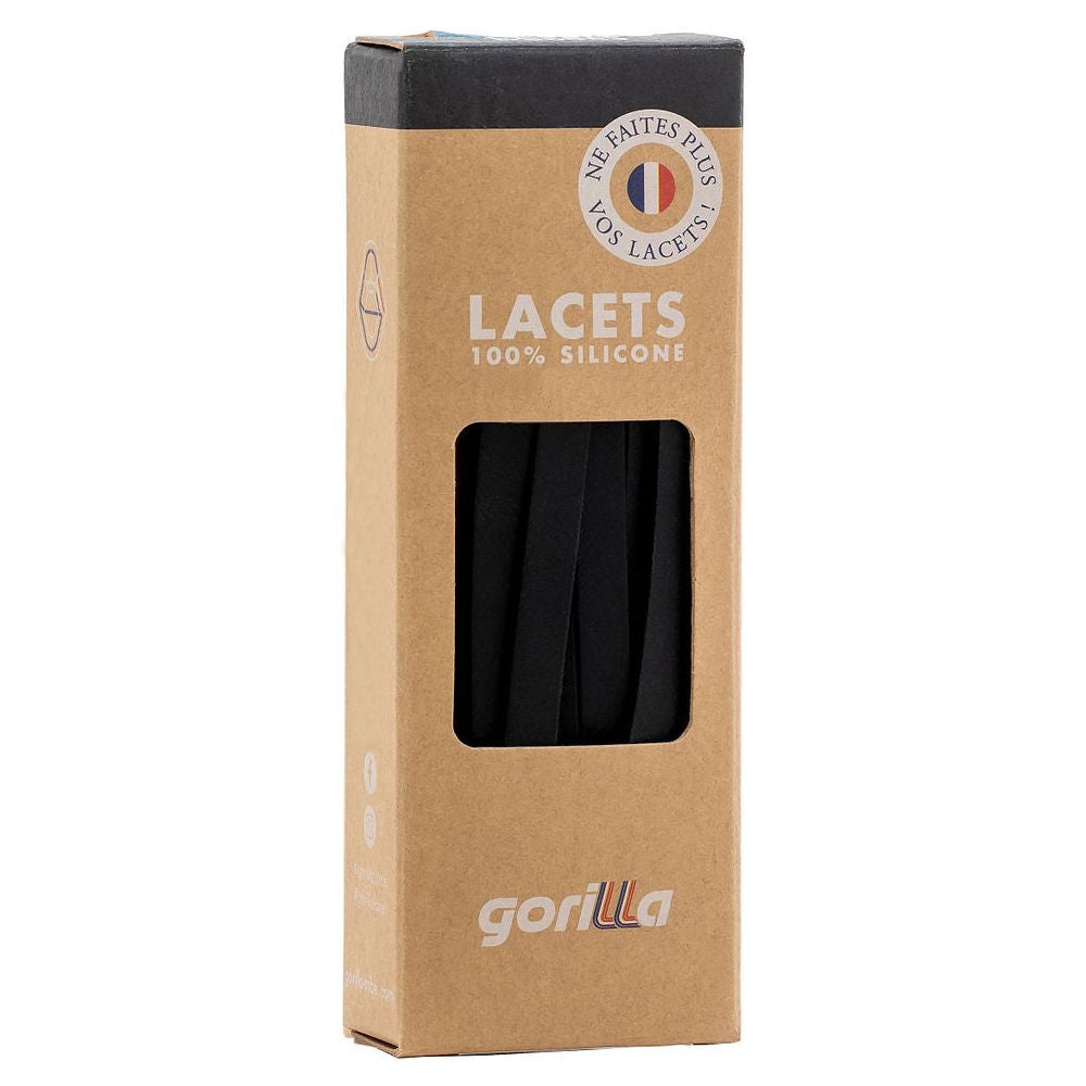 Cordones elásticos anchos Gorilla color carbón