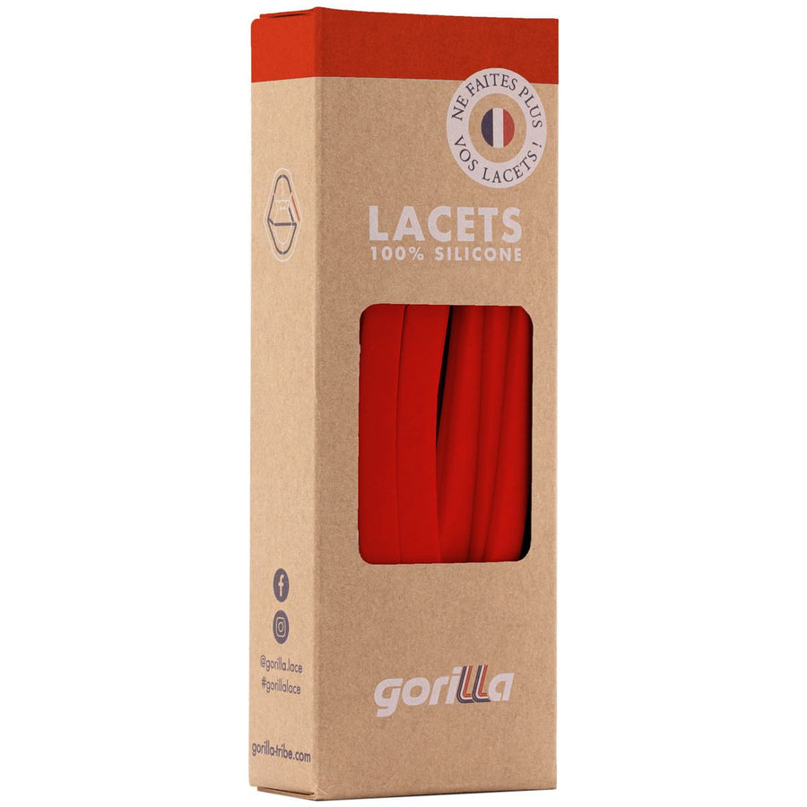 Gorilla Lacets Elastiques Larges Fraise