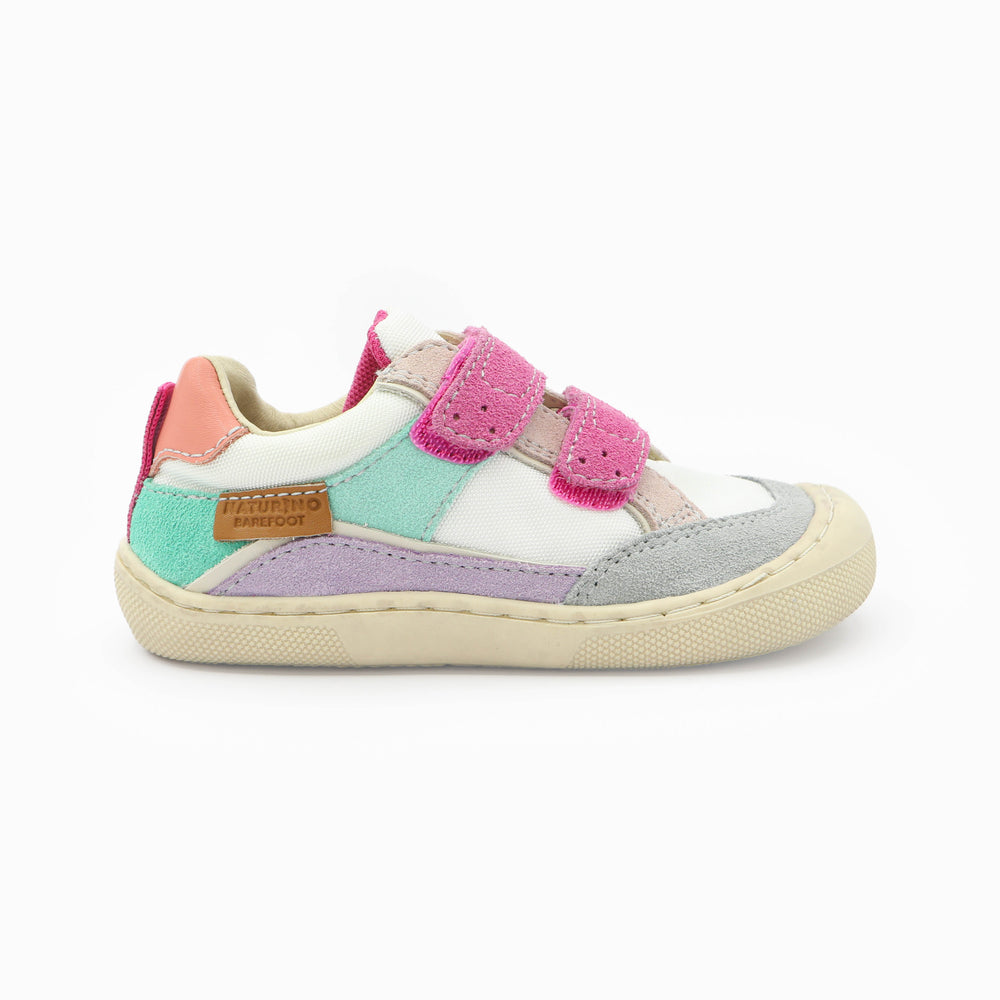 Naturino Barefoot Eksy gris blanco rosa esmeralda