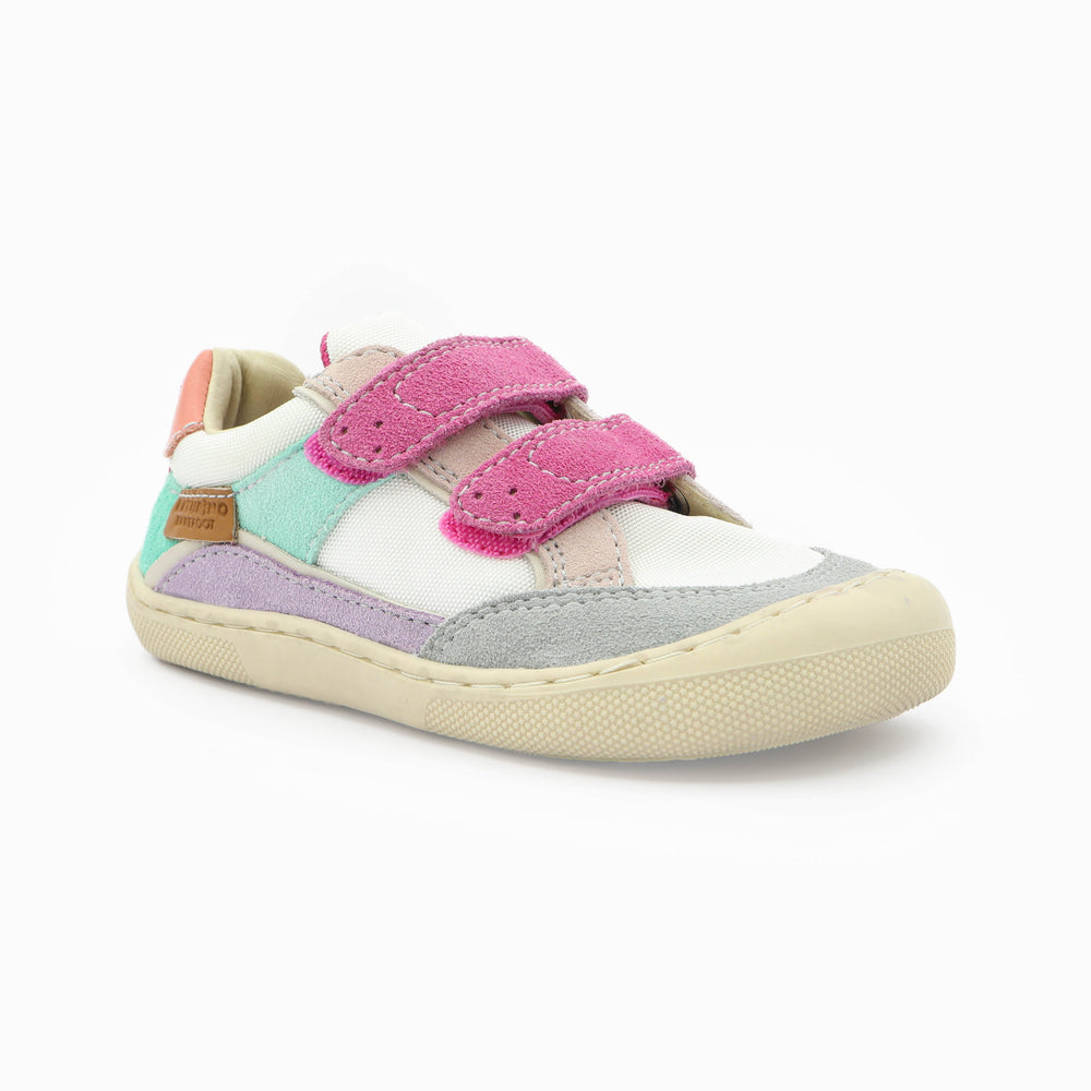 Naturino Barefoot Eksy gris blanco rosa esmeralda