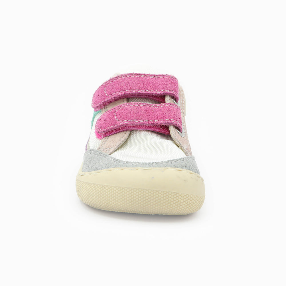 Naturino Barefoot Eksy gris blanco rosa esmeralda