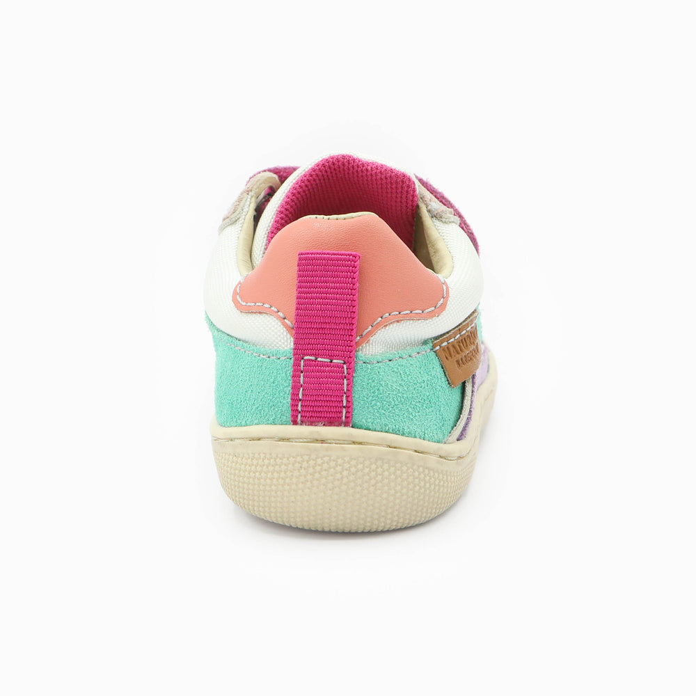 Naturino Barefoot Eksy gris blanco rosa esmeralda