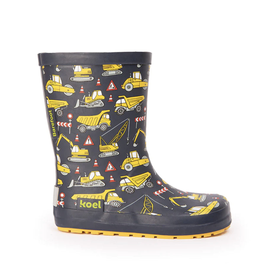 Botas de agua Koel Barefoot Wellie Tractor azules