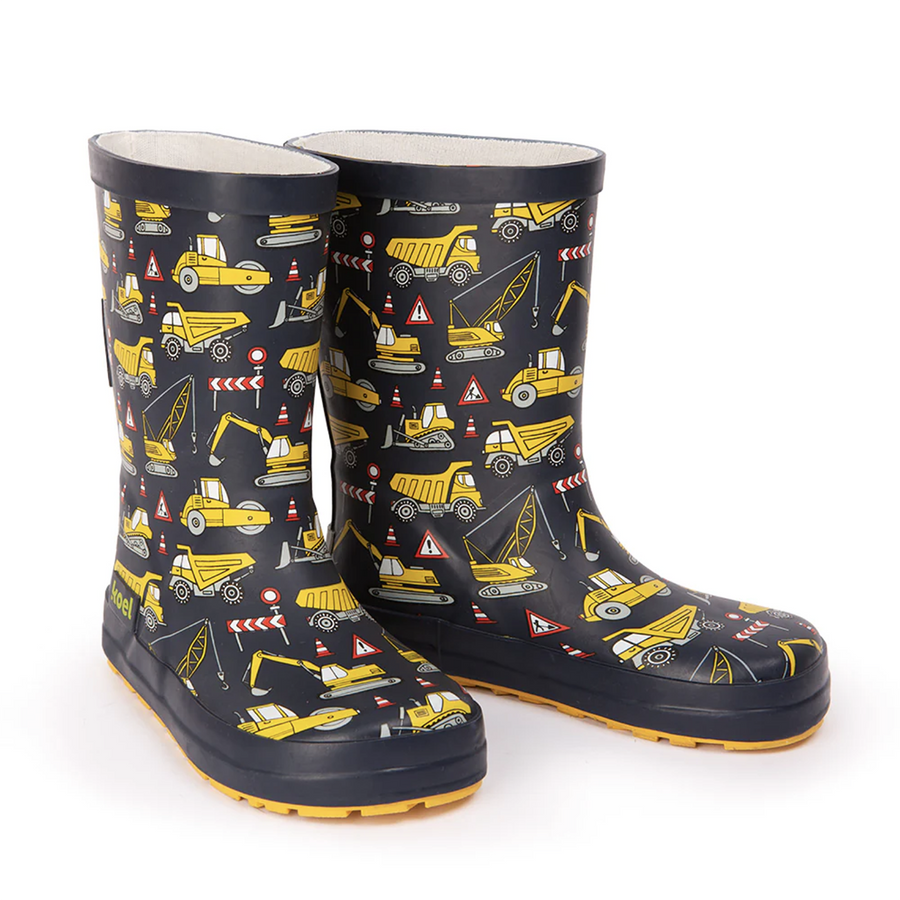 Botas de agua Koel Barefoot Wellie Tractor azules