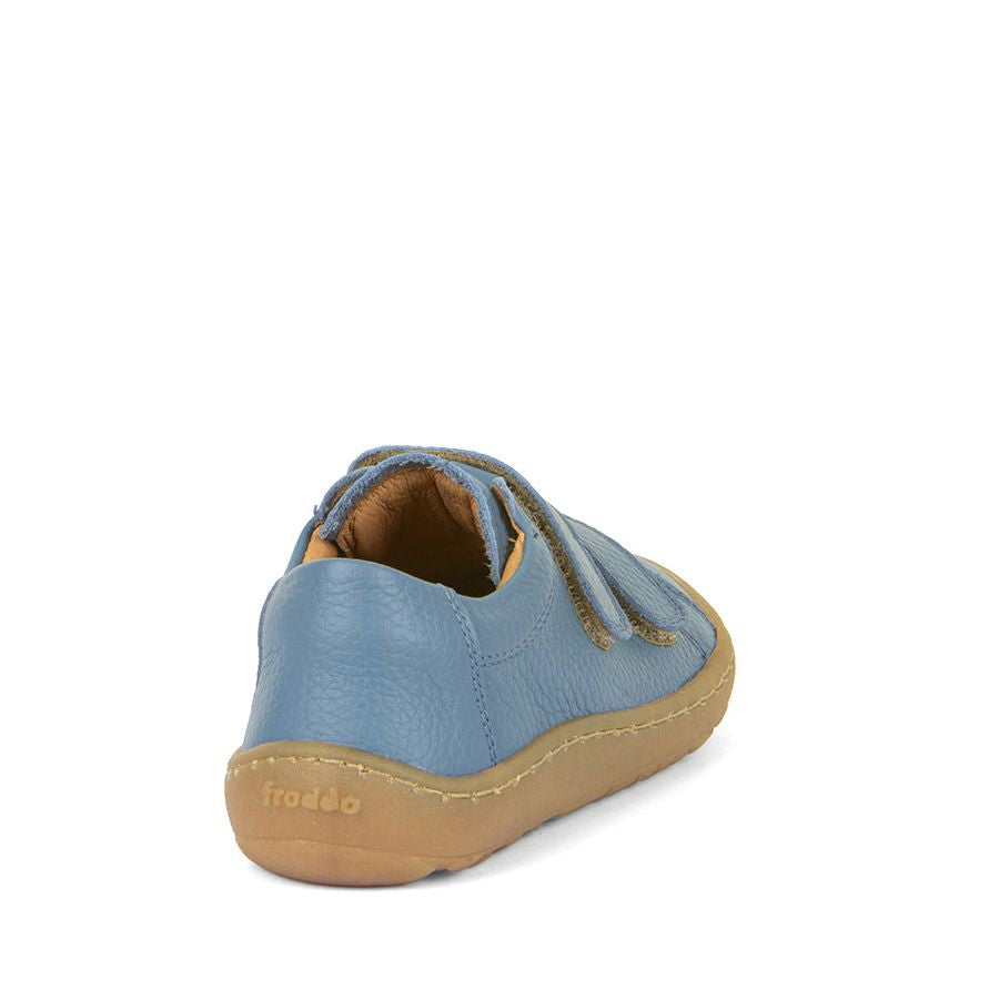 Froddo Barefoot Cuir Velcros Bleu Jeans