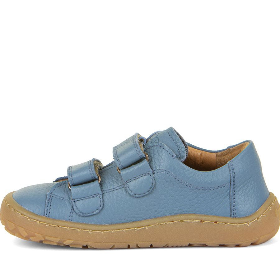 Froddo Barefoot Cuir Velcros Bleu Jeans