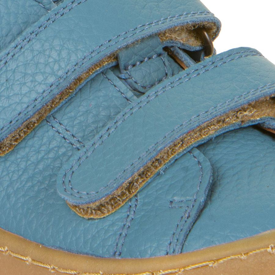 Froddo Barefoot Cuir Velcros Bleu Jeans