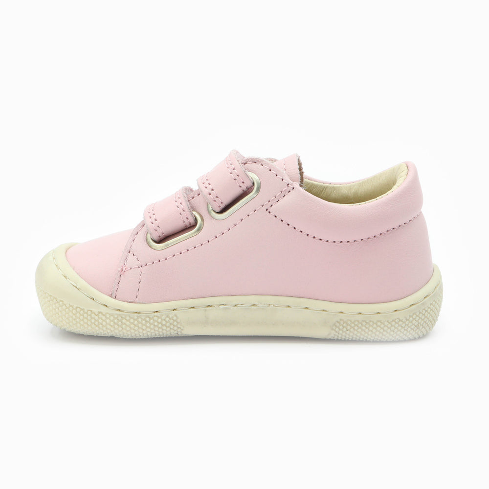 Naturino Barefoot Orec bajo con cierres de velcro rosa hueso