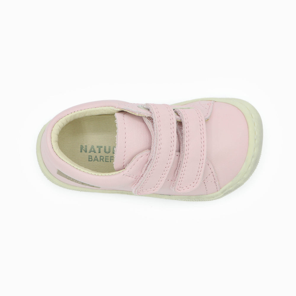 Naturino Barefoot Orec bajo con cierres de velcro rosa hueso