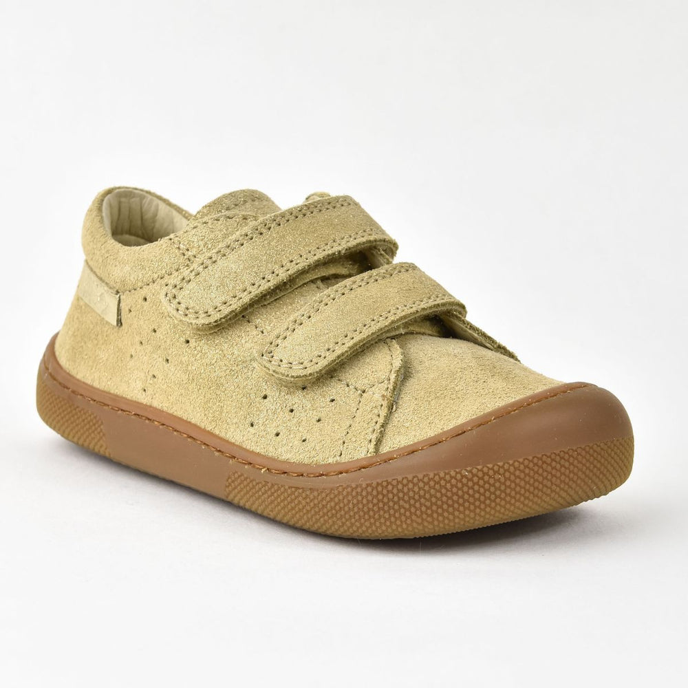 Naturino Barefoot Rabir Velcros Suede Glitter Platinium