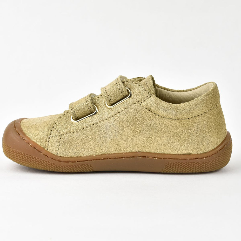 Naturino Barefoot Rabir Velcros Suede Glitter Platinium