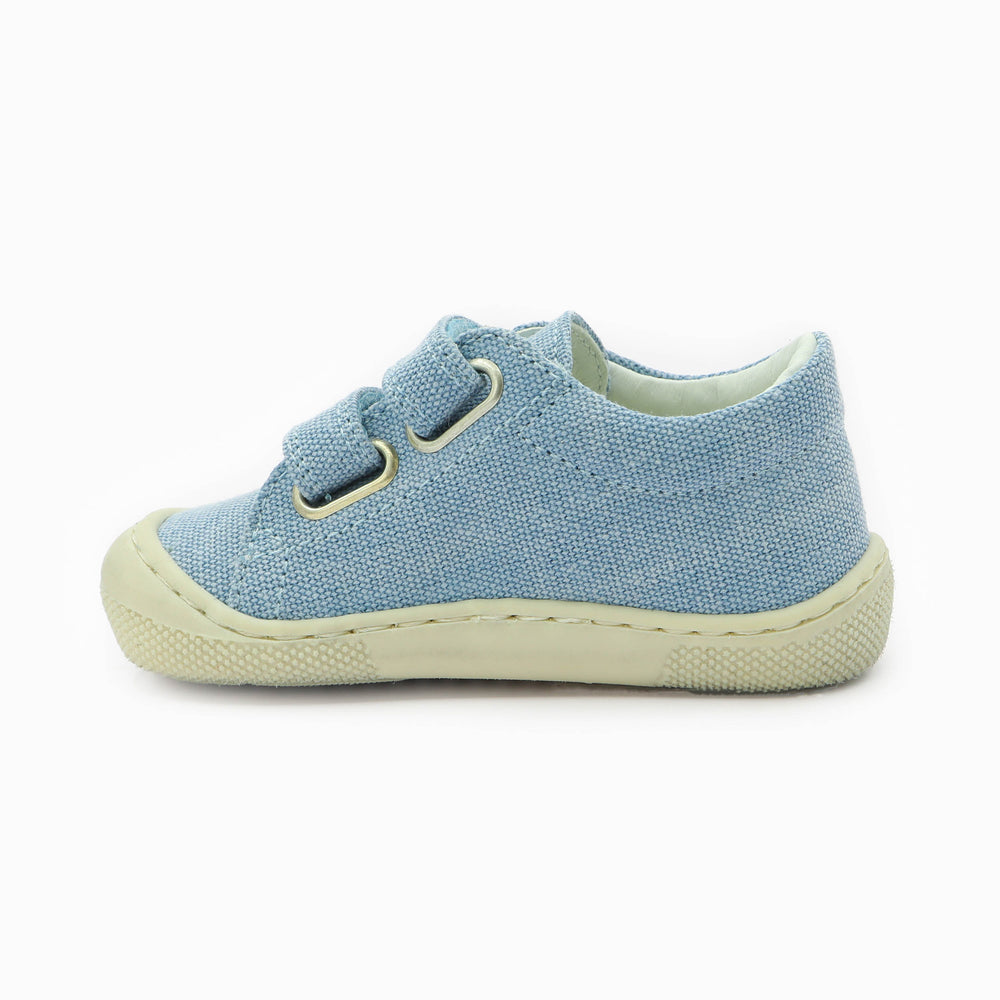 Naturino Barefoot Orec Low Velcros Canvas Celeste