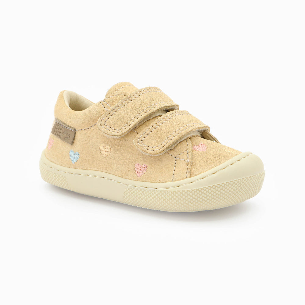 Naturino Barefoot Orec Low Velcros Hearts Vanilla