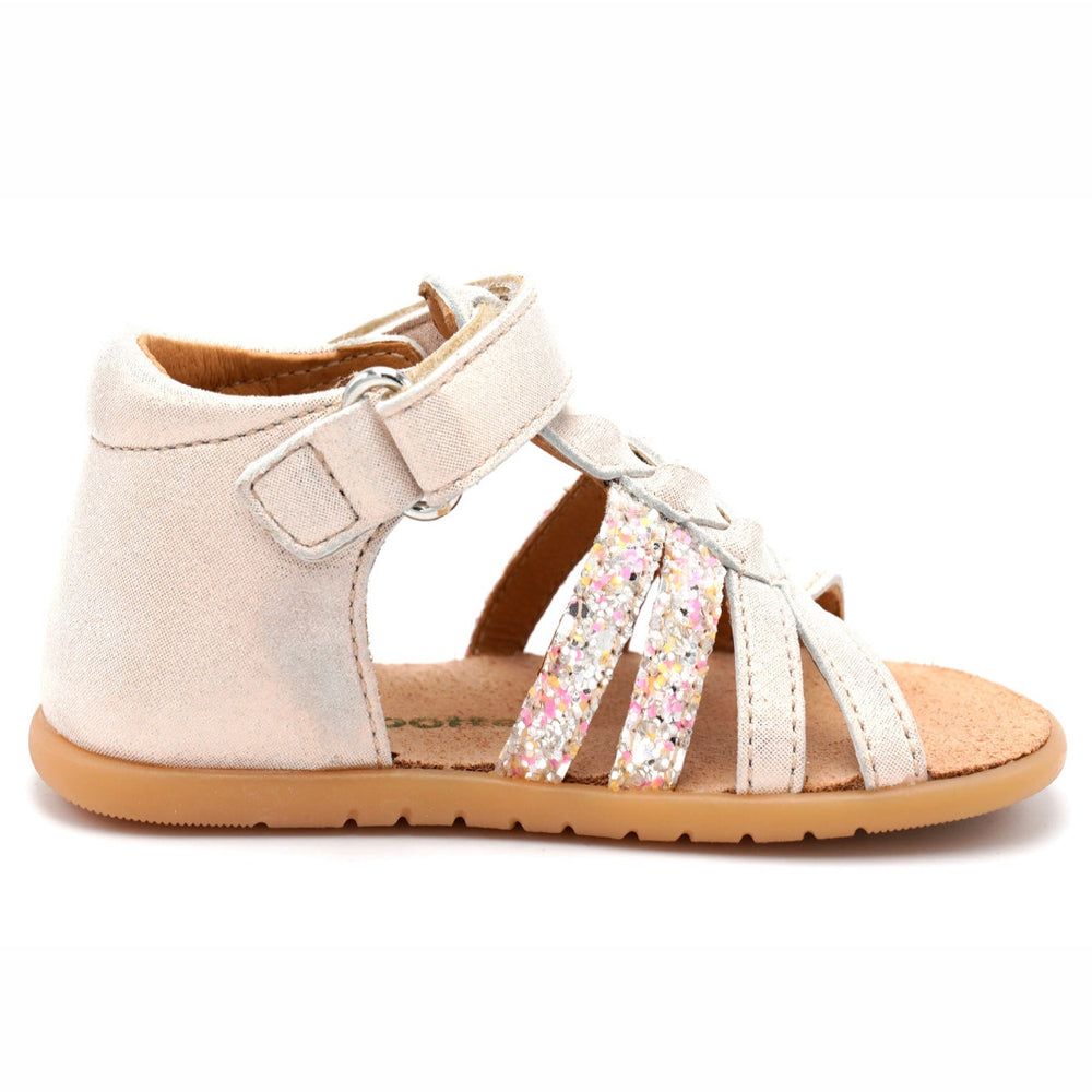 Babybotte Barefoot Remolino con velcros color marfil