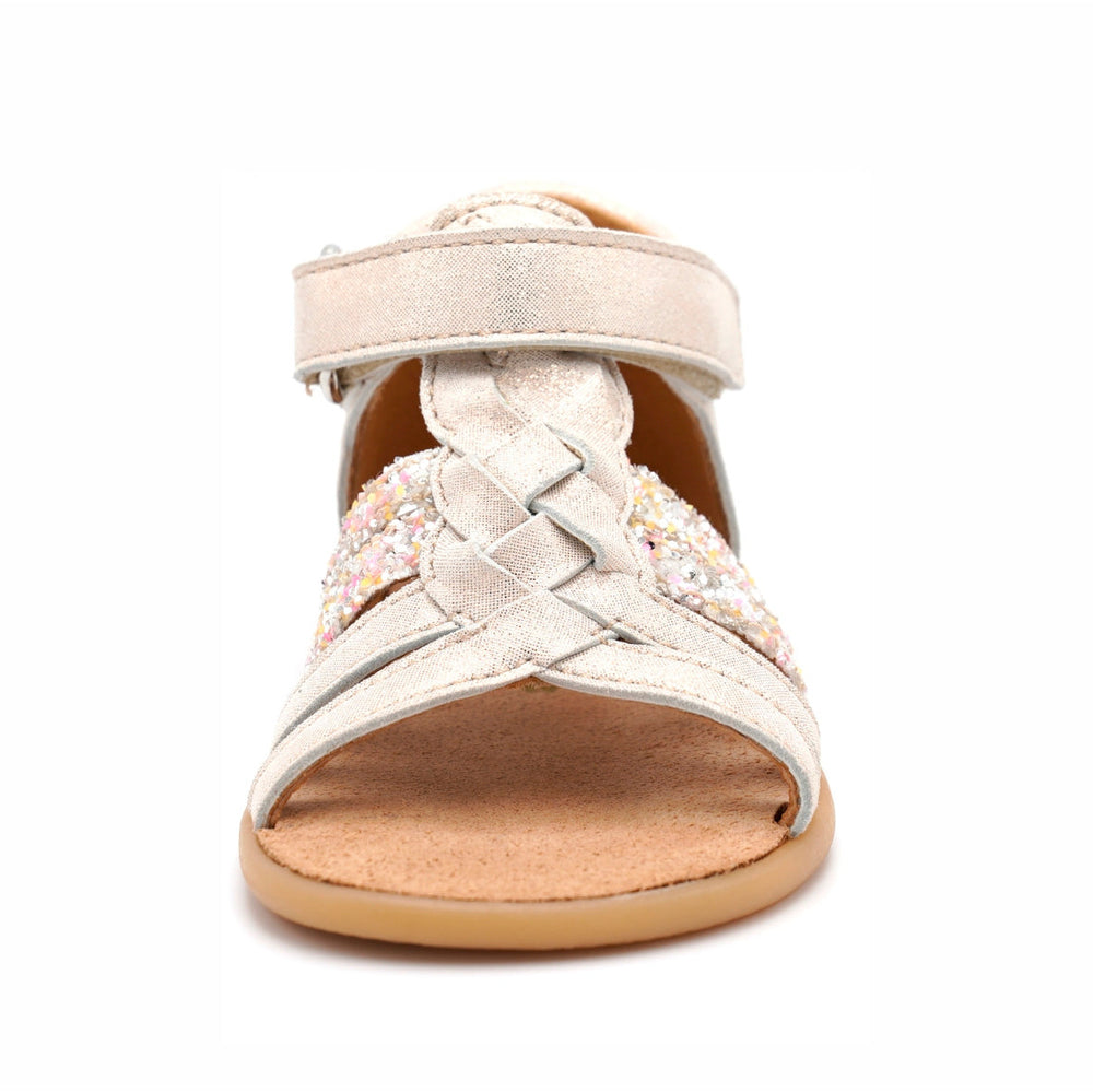Babybotte Barefoot Remolino con velcros color marfil