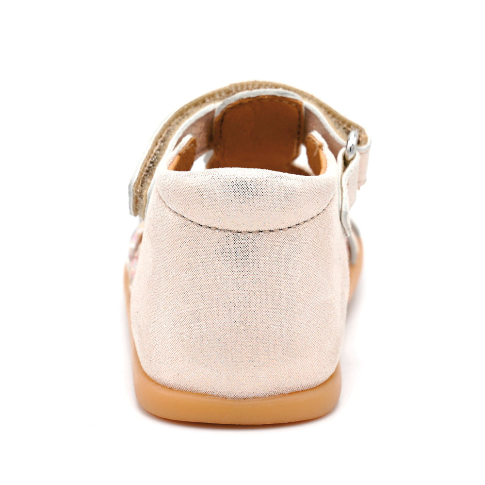 Babybotte Barefoot Remolino con velcros color marfil