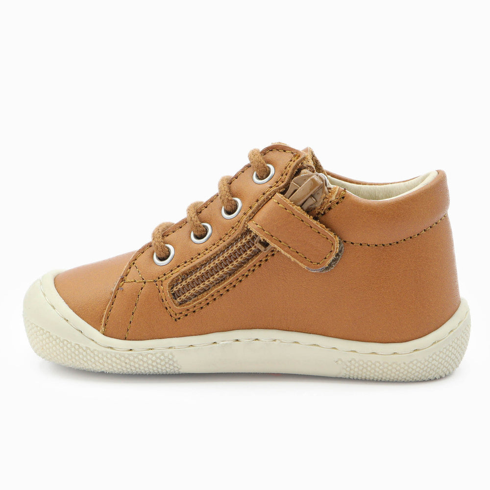 Naturino Barefoot Orec con cremallera Honey coñac