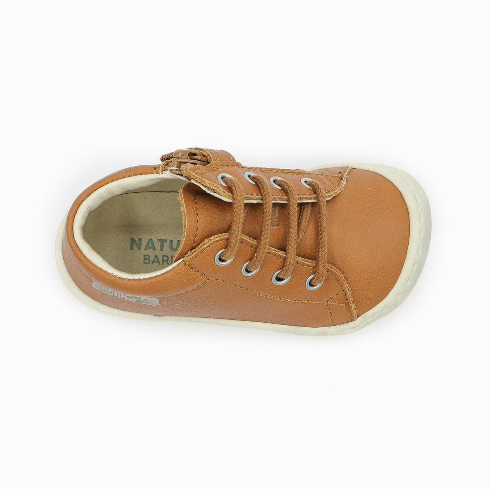 Naturino Barefoot Orec con cremallera Honey coñac