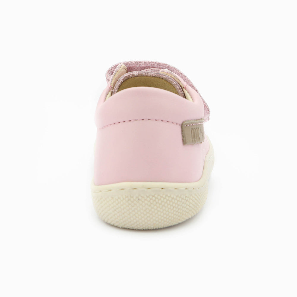 Naturino Barefoot Rabir con velcros rosa hueso
