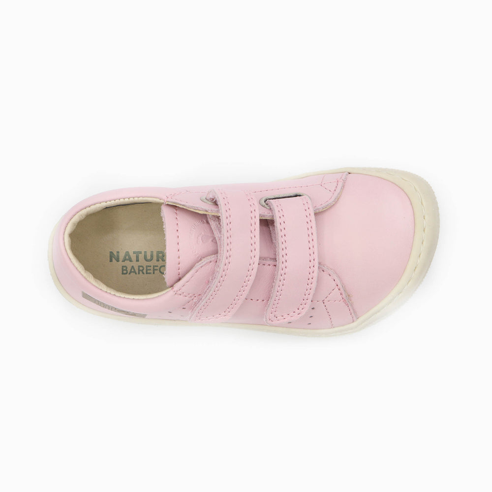Naturino Barefoot Rabir con velcros rosa hueso