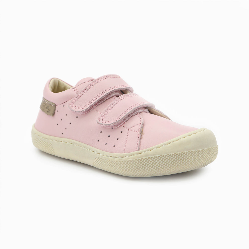 Naturino Barefoot Rabir con velcros rosa hueso