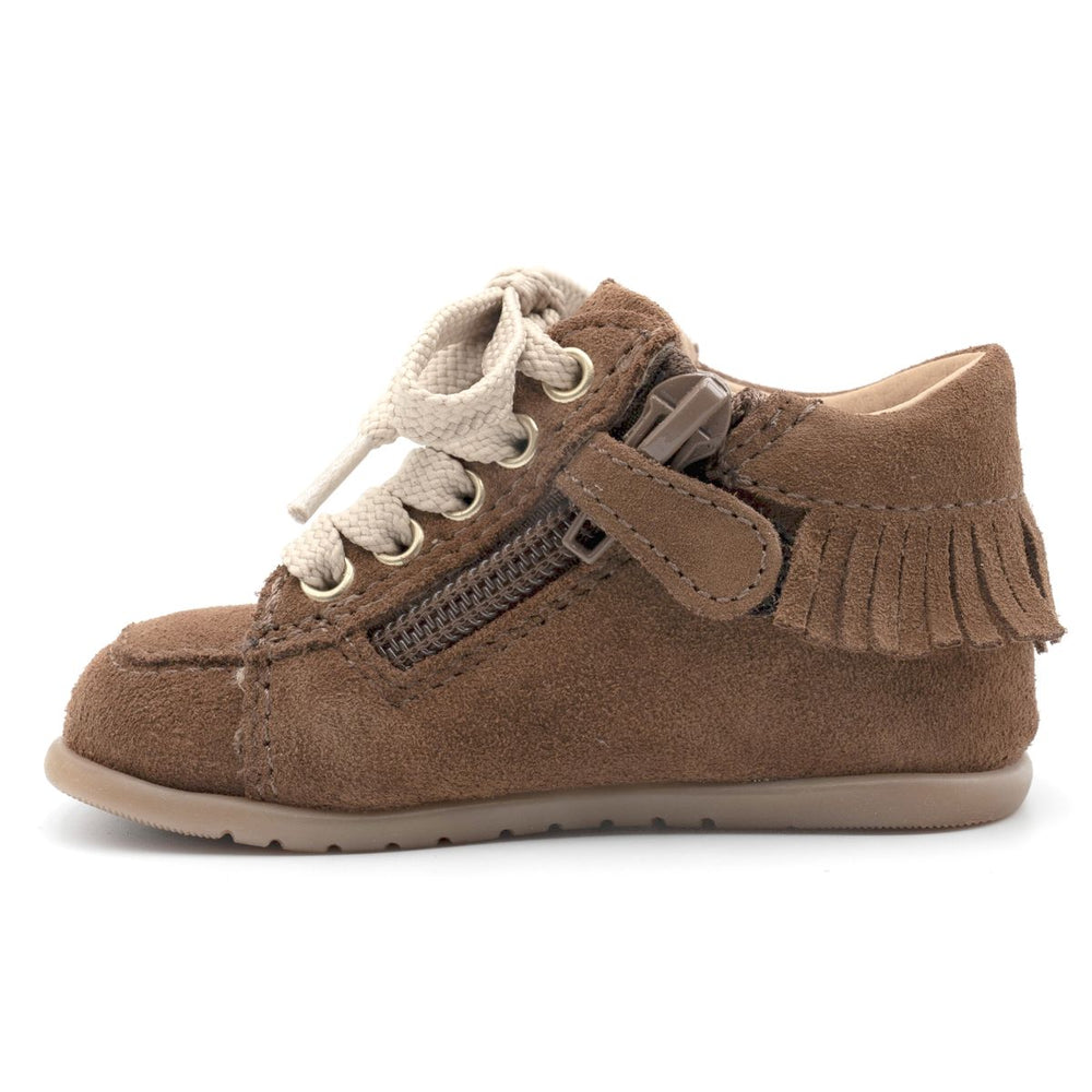 Babybotte barefoot Anoki Zip terciopelo cuero