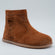 Botines barefoot Babybotte Anoki de terciopelo color cuero con flecos