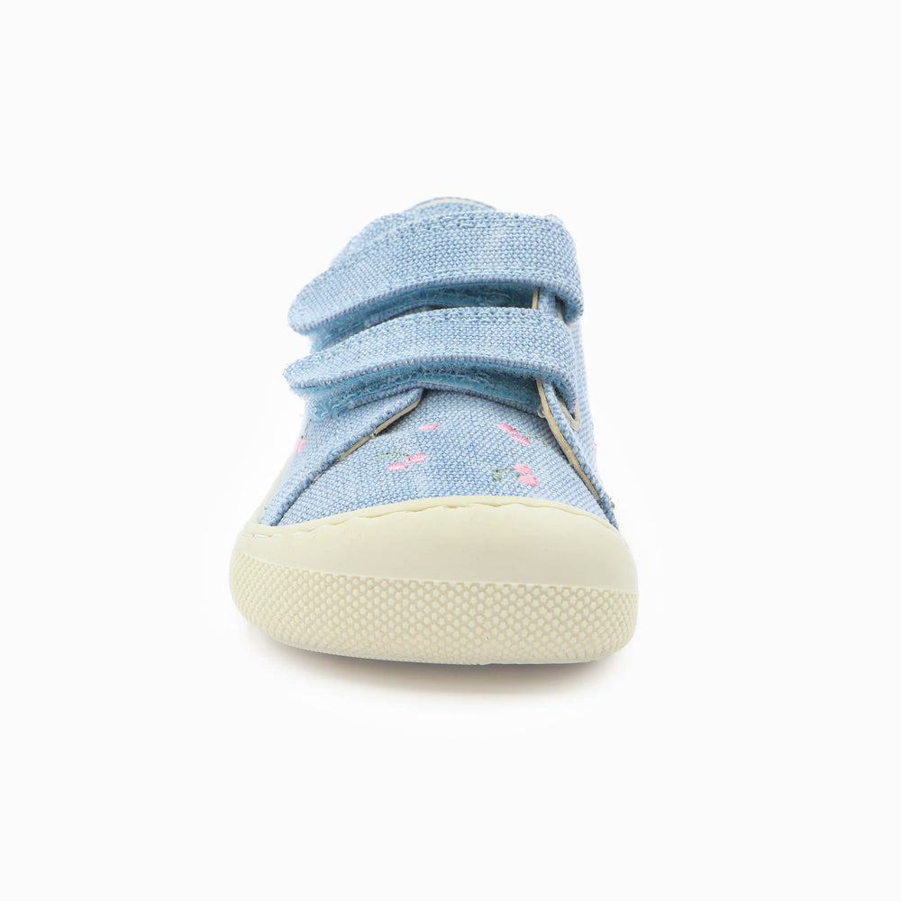 Naturino Barefoot Rabir Velcros Canvas Cherry Celeste