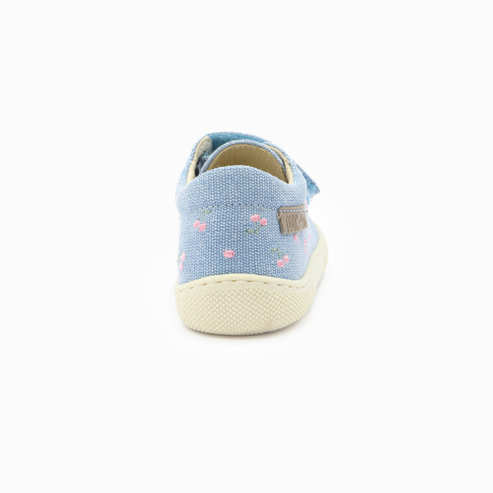 Naturino Barefoot Rabir Velcros Canvas Cherry Celeste