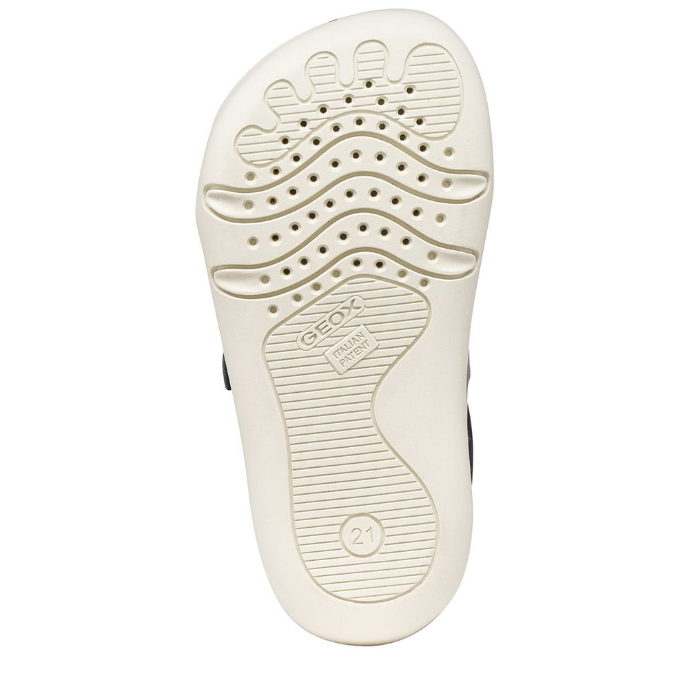 Geox Barefoot Steppieup Azul marino y blanco