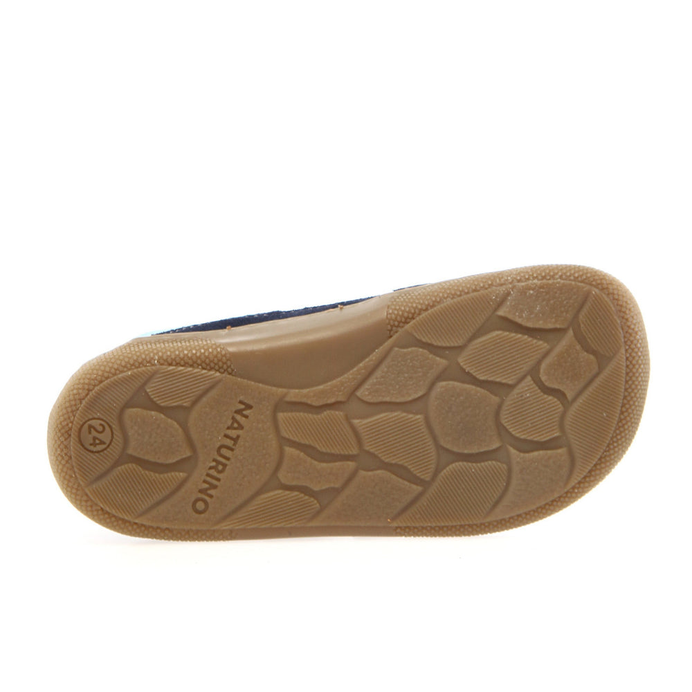 Naturino Barefoot Eksy de caña alta azul marino, azul y celeste