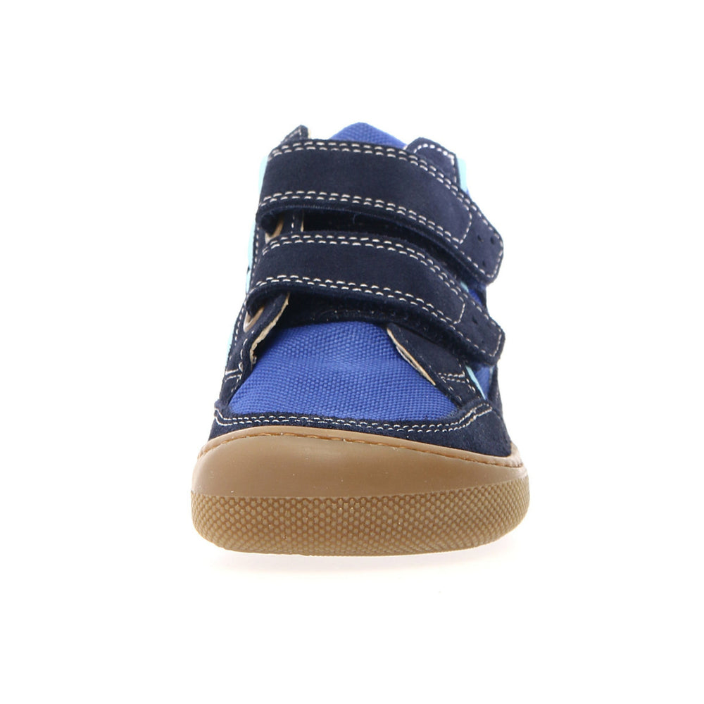 Naturino Barefoot Eksy de caña alta azul marino, azul y celeste
