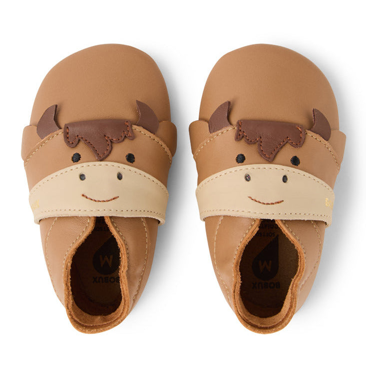 Bobux Chaussons Mooley Cow Caramel