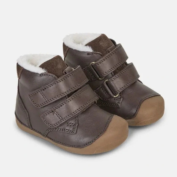 Bundgaard Barefoot Petit Strap forrado marrón oscuro