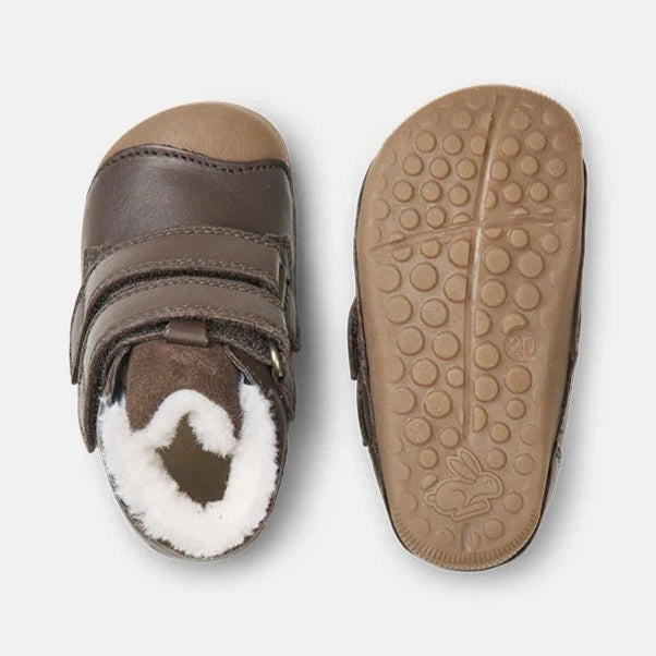 Bundgaard Barefoot Petit Strap forrado marrón oscuro