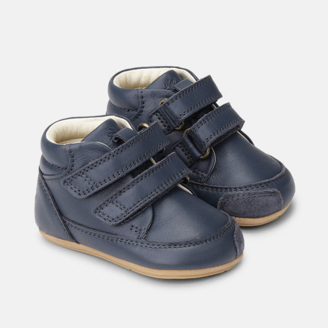 Bundgaard Barefoot Prewalker con velcro azul marino