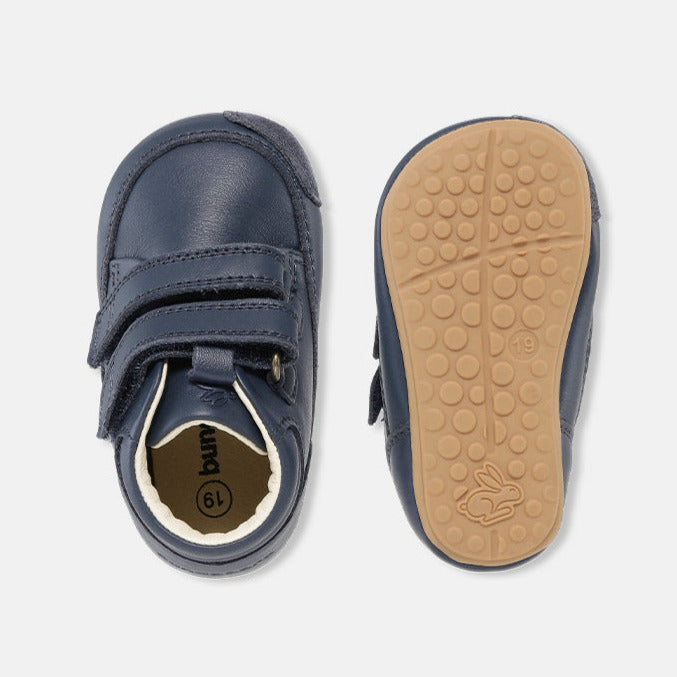 Bundgaard Barefoot Prewalker con velcro azul marino
