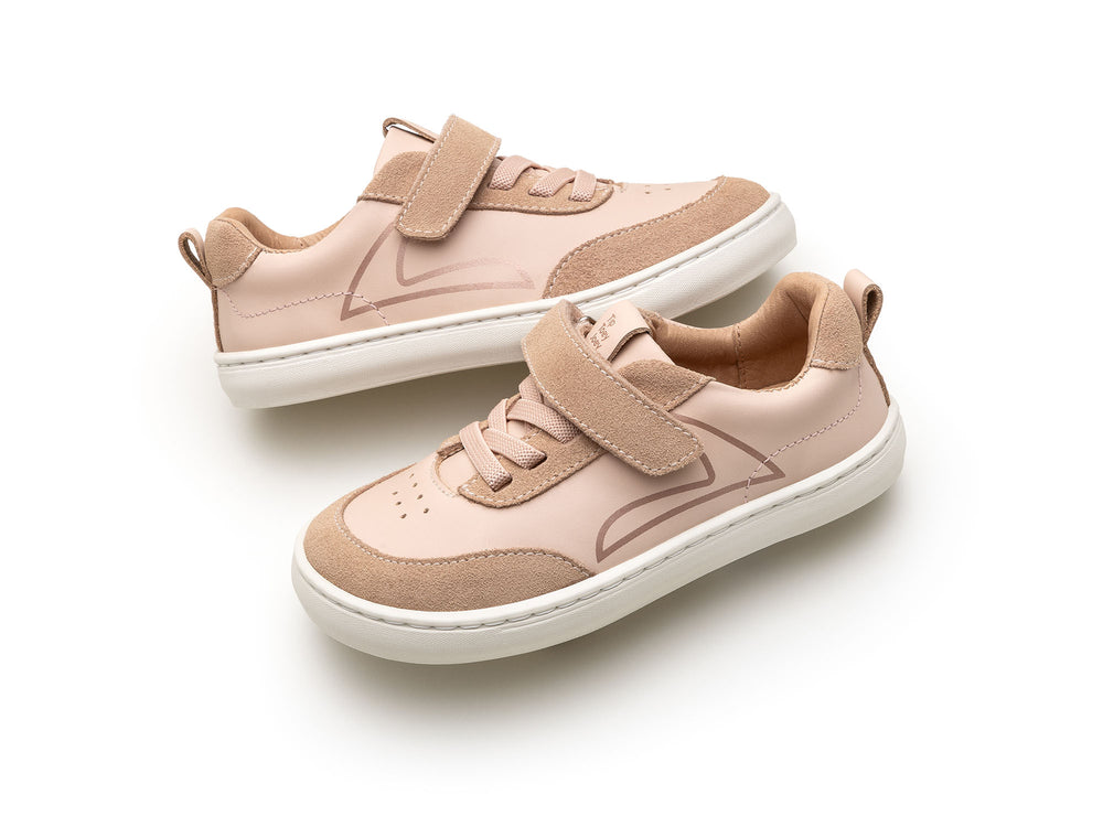 Tip Toey Joey Kidos Outline Papaya Cream Rose Smoke Suede