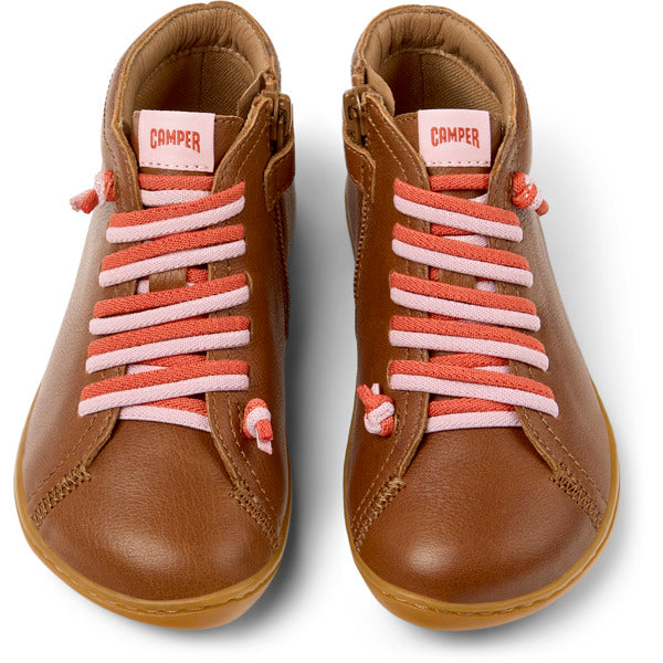 Camper Kids Peu Caña Alta Camel Rosa